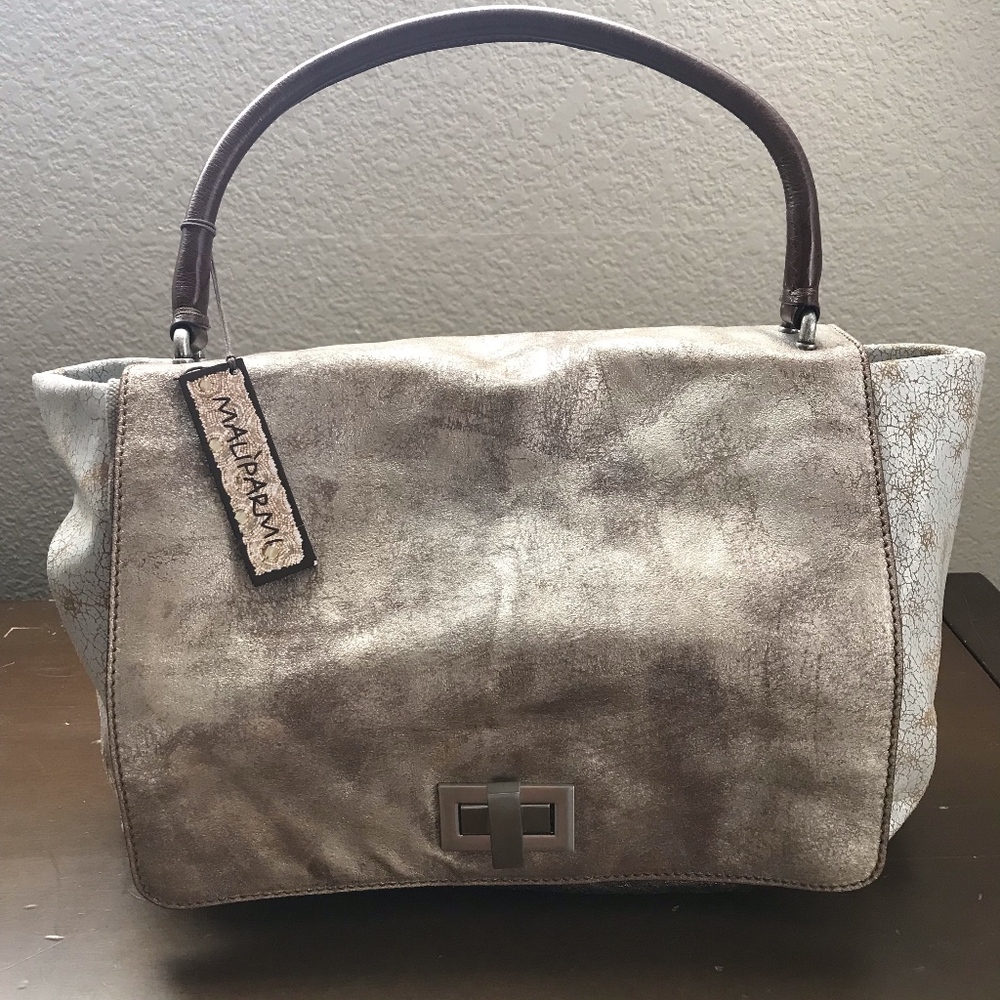 MALIPARMI Borsa Patch Metallizzato Shoulder Bag